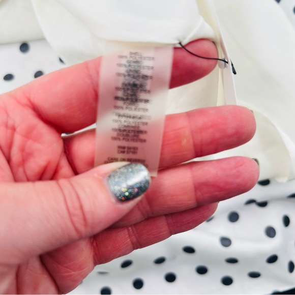 Karl Lagerfeld Black and White Polka Dot Dress Womans Size 6 Sleeveless High Low - Picture 4 of 9